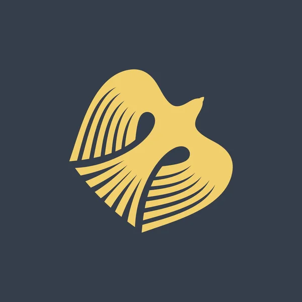 Holubice Symbolem Míru Pokory Božího Ducha Logo Ptáka — Stockový vektor
