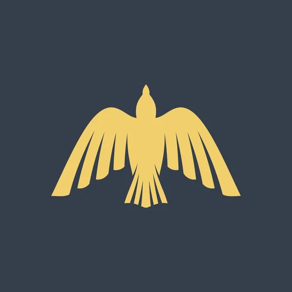 Güvercin Barışın Uysallığın Tanrı Nın Ruhunun Sembolüdür Kuş Logosu — Stok Vektör