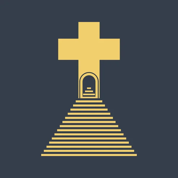 Σταυρός Του Ιησού Χριστού Είναι Σύμβολο Σωτηρίας Από Την Αμαρτία — Διανυσματικό Αρχείο