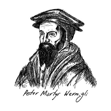 Peter Martyr Vermigli (d. 1499-1562), İtalyan din bilimci. Hristiyan figürü.