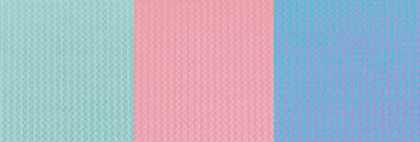 Fotokopi alanı olan yumuşak mavi ve pembe renkli bir arka plan. Minimum konsept, düz konum, Üst görünüm.