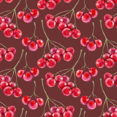 Kırmızı böğürtlenli parlak, pürüzsüz desen.