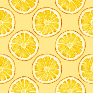 Limonlu kusursuz desen. El çizimi resimlerin parlak meyve koleksiyonu.