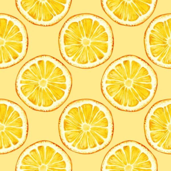 Limonlu kusursuz desen. El çizimi resimlerin parlak meyve koleksiyonu.