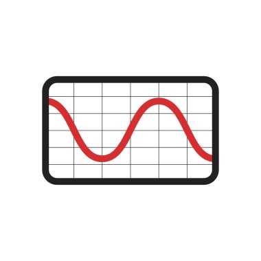 Grafik düz vektör çizimi. Grafik çubuğu simgesi.