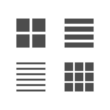 Web sitesi tasarımı için düz menü simgesi. Vektör ui tasarımı.