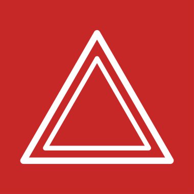 Alan tasarımı için düz bir üçgen. Vektör tehlike simgesi kavramı.