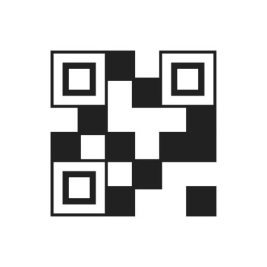Vektör Qr kodu, her amaç için harika bir tasarım. Sembol, basit logo çizimi. 
