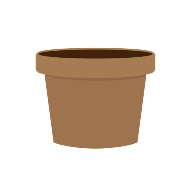 Vektör çiçek kabı illüstrasyon konsepti, sizin tasarımınız için, düz stil.