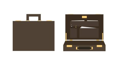 Diplomat illüstrasyonu. İş durumu konsepti vektör düz biçiminde izole edilmiş simge. 