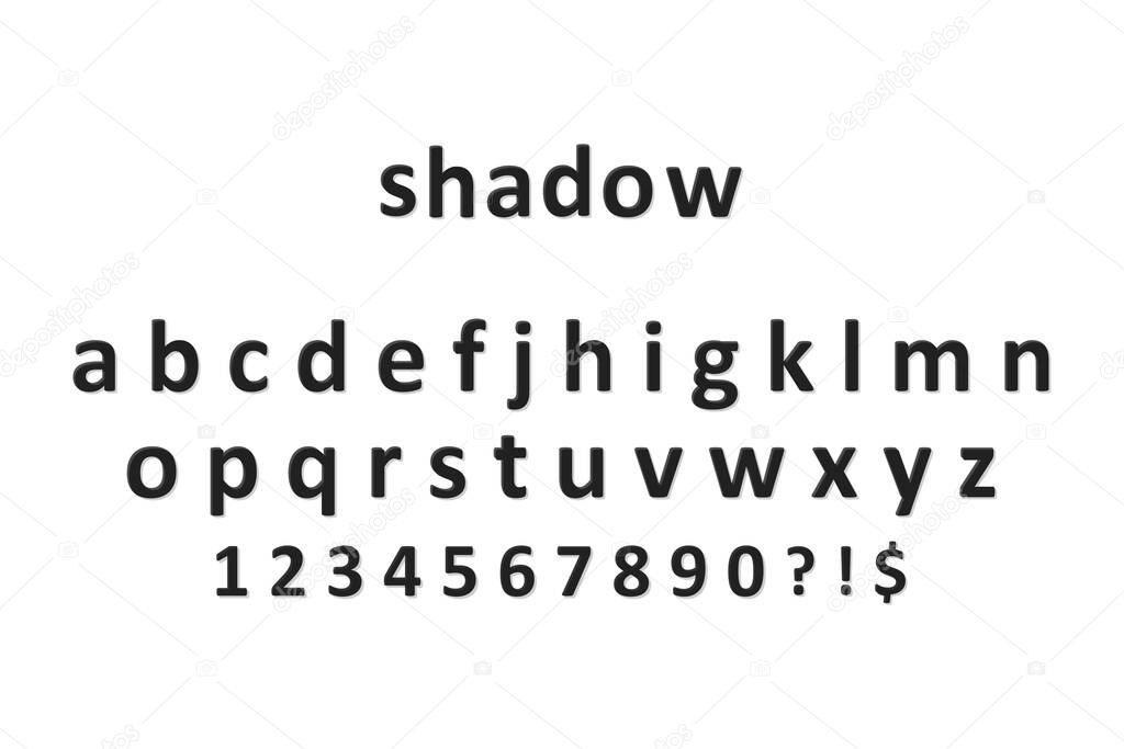 Simple letra 3d sombra letra. Alfabeto vectorial im estilo plano. 2023