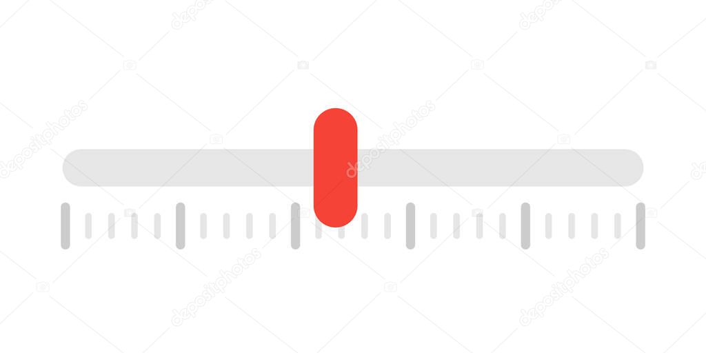 Horizontal indicator ruler bar icon. Scale meter vector illustration for your design.