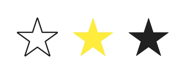 Icono Estrella Ilustración Estrellas Forma Concepto Amarillo Web Estilo Plano — Vector de stock