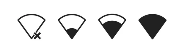 Signál Černý Jednoduchý Symbol Vektorová Ikona Wifi Pro Mobilní Design — Stockový vektor