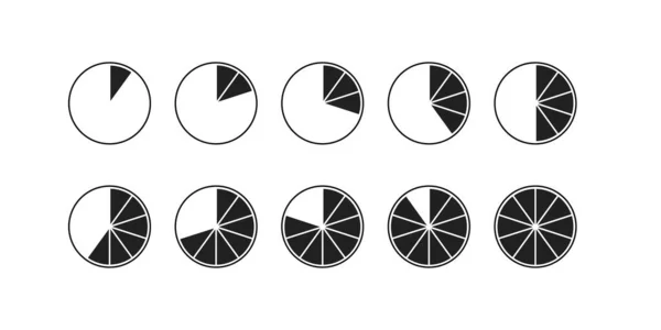 Diagrammkuchen Einfaches Symbol Für Ihr Design Diagrammkonzept Isolierte Illustration Vektorflachen — Stockvektor