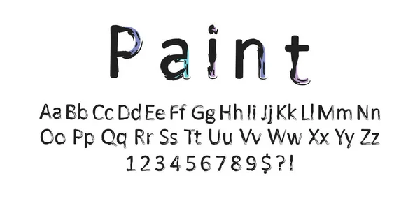 Малий Шрифт Стилі Ручного Малювання Alphabet Grunge Type Vector Flat — стоковий вектор