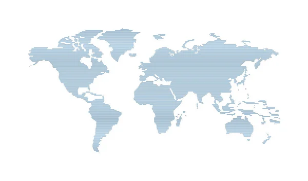 Aarde Globale Wereldkaart Lijn Eenvoudig Concept Vector Platte Stijl — Stockvector