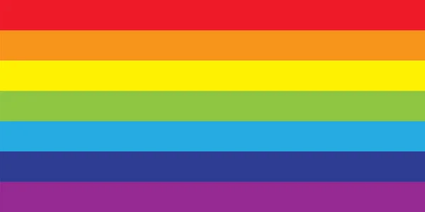 虹色の隔離された背景 シンプルなベクトルフラットスタイルのLgbtフラグコンセプト — ストックベクタ