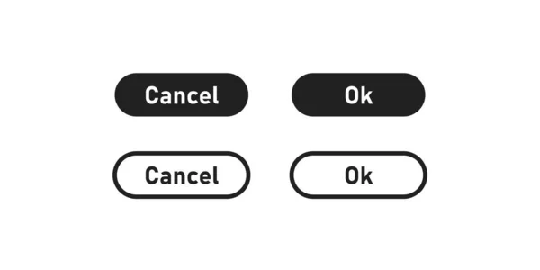 Cancel Simple Web Window Button Set Концепция Компьютерной Иллюстрации Векторном — стоковый вектор