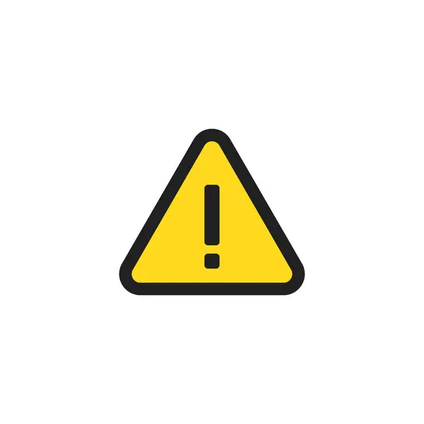 警告に危険アイコンを 三角形の注目の概念図 ハザードシンボルインベクターフラットスタイル — ストックベクタ