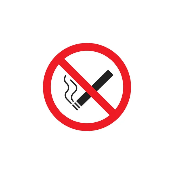 タバコの簡単なイラストはない 煙のアイコンなし ベクトルフラットのタバコの概念記号なし — ストックベクタ