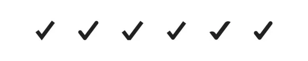 Comprobar Icono Marca Símbolo Signo Botón Web Concepto Estilo Plano — Archivo Imágenes Vectoriales