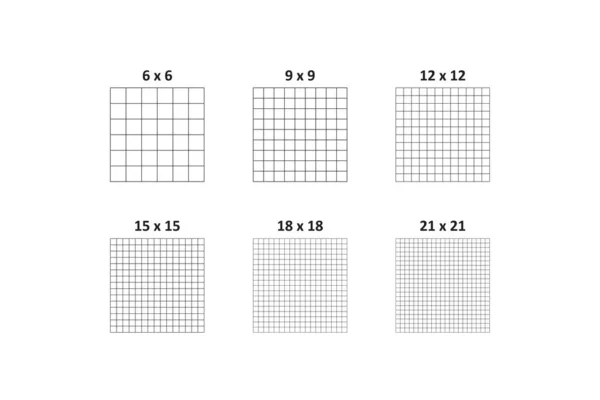 网格线正方形图案 纸行背景图 笔记本纹理 矢量平面风格的数学概念 — 图库矢量图片