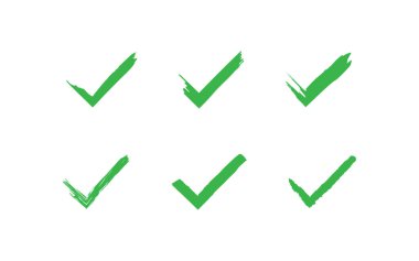 İşaret simgesini işaretle. Doğru sembol, oy işareti. Tamam ve evet vektör düz stil izole illüstrasyon kavramı.