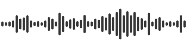 Icono Mensaje Voz Ilustración Ondas Audio Concepto Chat Móvil Estilo — Archivo Imágenes Vectoriales