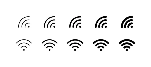 Значок Символ Интернет Сигнала Знак Векторном Плоском Стиле — стоковый вектор