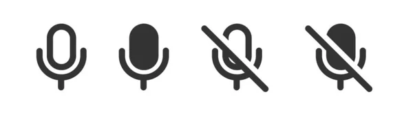 Ikona Zapisu Głosu Symbol Rejestratora Internetowy Znak Mikrofonu Ikona Dźwiękowa — Wektor stockowy