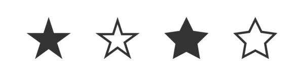 Kształt Ikony Gwiazdy Czarny Zarys Ilustracji Odizolowany Symbol Gwiazdy Stylu — Wektor stockowy
