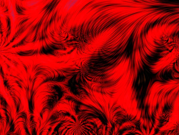 Background Red Black Abstract Psychedelic Patterns — 图库照片