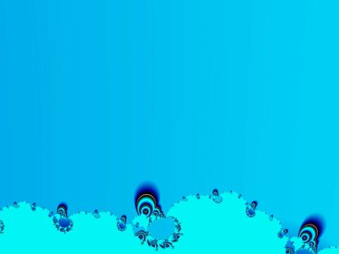 Tekrarlanan fantastik şablonlarla turkuaz arkaplan.