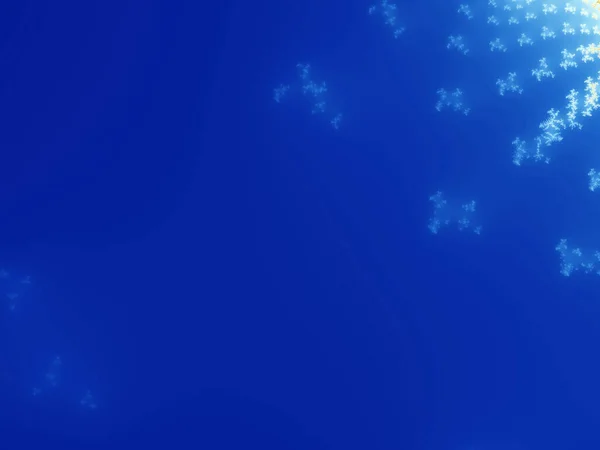 Blue Background White Snowflakes Upper Corner — Foto Stock