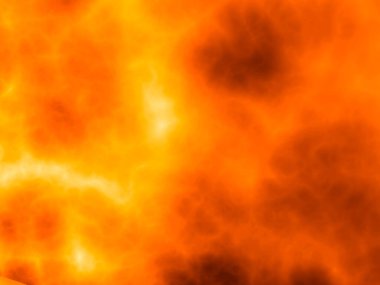 Sıcak metal bulutu, lav ya da ateş, sarı kırmızı.