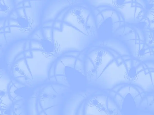 Suave Patrón Repetición Flores Fantásticas Una Espalda Azul Claro — Foto de Stock