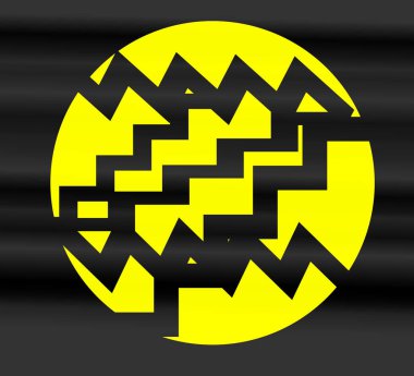 Siyah ve sarı arkaplanda Cadılar Bayramı logosu