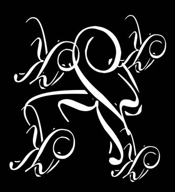 Siyah arkaplan ve en iyi renge sahip soyut logo