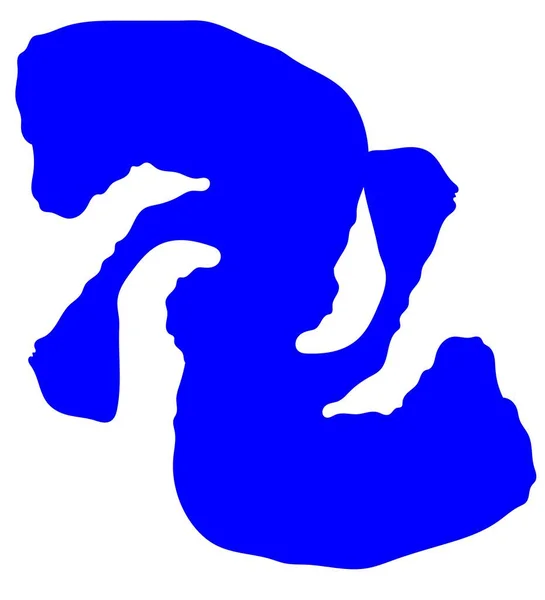 Синій Абстракт Білому Тлі — стокове фото