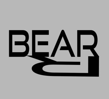 Gri arkaplanda hayvan adı temalı kafe logosu