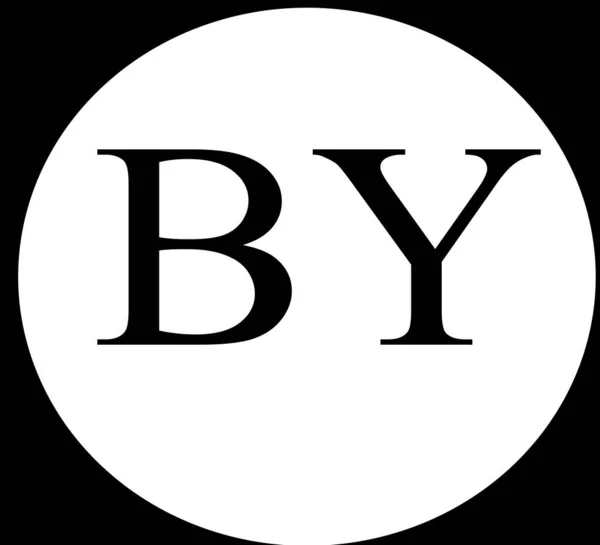 Simple Logo Black Color Black Background — Stock Photo, Image