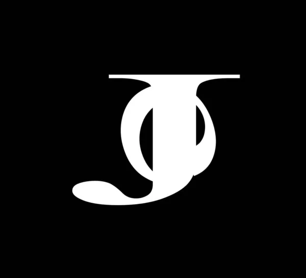 Beyaz Renk Siyah Arkaplan Üzerine Basit Logo — Stok fotoğraf