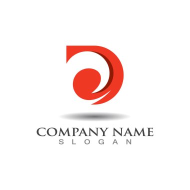 Vektör Grafiksel D harfi. İllüstrasyon ilhamı yaratıcı şablon