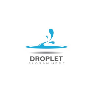 Droplet su yaratıcı basit vektör logo tasarım şablonu