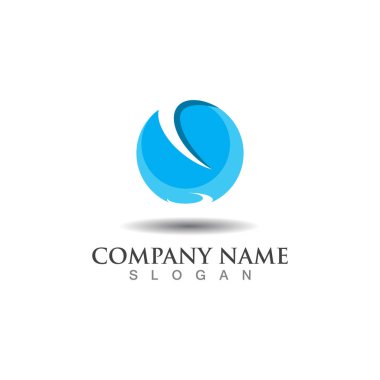 Soyut Küre Çemberi Logosu Tasarım Vektörü Beyaz Arkaplanda İzole Edildi