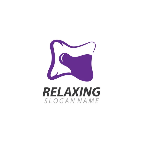 Travesseiro Relaxante Logotipo Negócio Vetor Ilustração Design Modelo —  Vetores de Stock