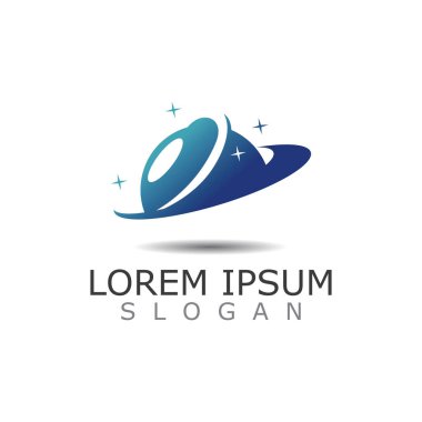 İş görüntüsü tasarım şablonu yaratıcı uzay galaksisi logosu