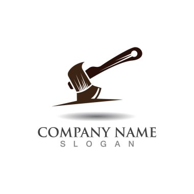 Axe logo tasarım şablonu elemanları, ekipman sembolü vektör şablonu