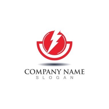 Şimşek Logosu Elektrik Şablonu Tasarım Vektörü Tasarım Konsepti, Yaratıcı Simge